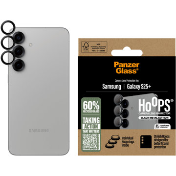 

PanzerGlass Hoops Samsung Galaxy S25+ černé ochranné kroužky pro čočky fotoaparátu