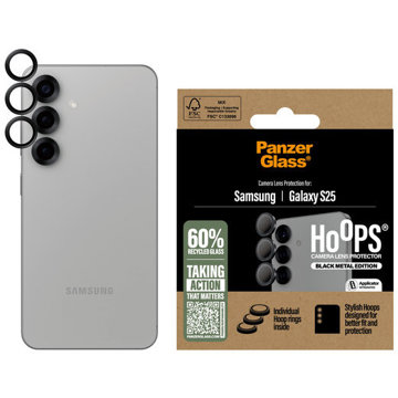 

PanzerGlass Hoops Samsung Galaxy S25 černé ochranné kroužky pro čočky fotoaparátu