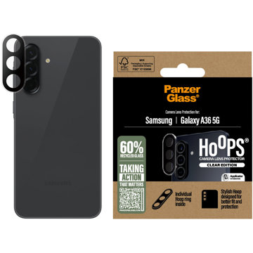

PanzerGlass Hoops Samsung Galaxy A36 5G čiré ochranné kroužky pro čočky fotoaparátu