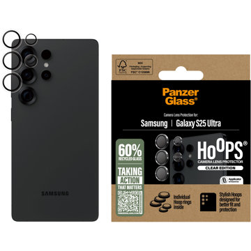 

PanzerGlass Hoops Samsung Galaxy S25 Ultra čiré ochranné kroužky pro čočky fotoaparátu