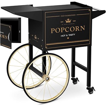 

Royal Catering základní vozík pro popcornovač s retro skříňkou 51 × 37 cm - černo-zlatý