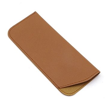 

STYLE4 Nasouvací pouzdro na brýle Ray, světle hnědá PU kůže
