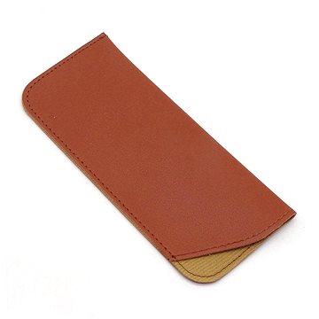 

STYLE4 Nasouvací pouzdro na brýle Ray, tmavě hnědá PU kůže