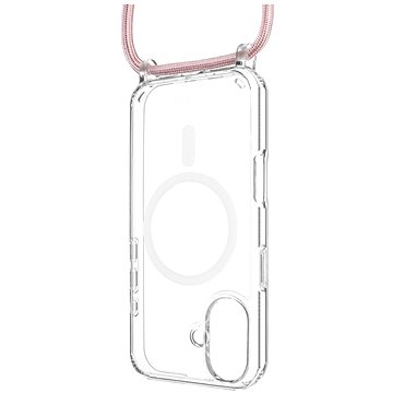 

FIXED MagPure Neck s růžovou šňůrkou na krk pro Apple iPhone 16 Plus