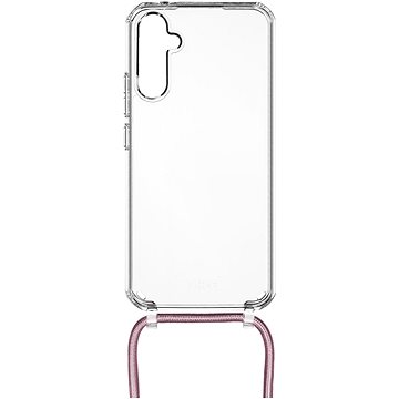 

FIXED Pure Neck AntiUV s růžovou šňůrkou na krk pro Samsung A34 5G