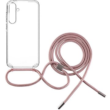 

FIXED Pure Neck s růžovou šňůrkou na krk pro Samsung Galaxy A55 5G