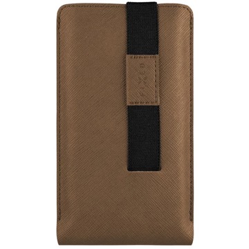 

FIXED Lucca se zavíracím popruhem pro telefony do 6.3" kávové