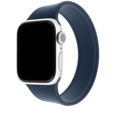 FIXED Elastic Silicone Strap pro Apple Watch 42/44mm velikost XS modrý - Řemínek
