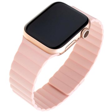 FIXED Silicone Magnetic Strap pro Apple Watch 42 mm/44 mm růžový - Řemínek