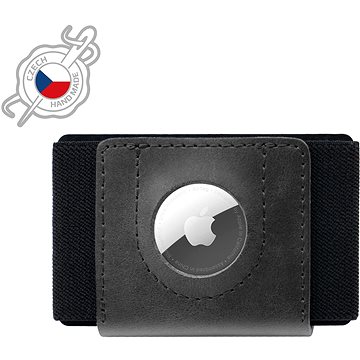 

FIXED Tiny Wallet for AirTag z pravé hovězí kůže černá
