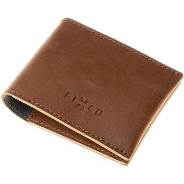

FIXED Wallet z pravé hovězí kůže hnědá