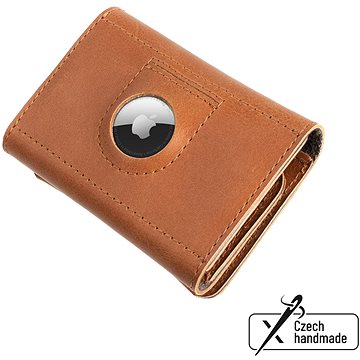 FIXED Tripple Wallet for AirTag z pravé hovězí kůže hnědá - Peněženka