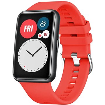 

FIXED Silicone Strap pro Huawei Watch FIT červený