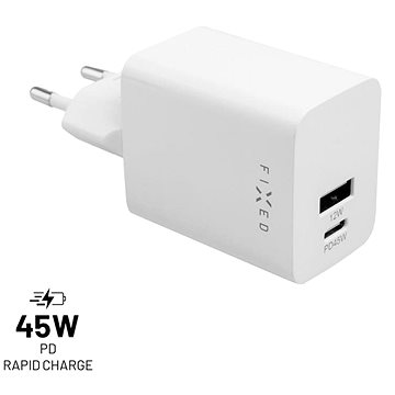 

FIXED PD Rapid Charge Mini s USB-C a USB výstupem 45W bílá