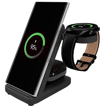 

FIXED Powerstation pro Samsung s bezdrátovým nabíjením až pro 3 zařízení černý