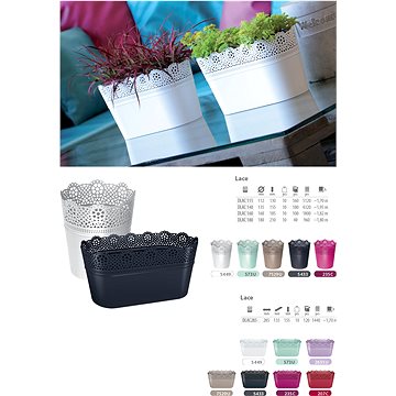 

PROSPERPLAST Truhlík s krajkou LACE 28.5cm, bílý