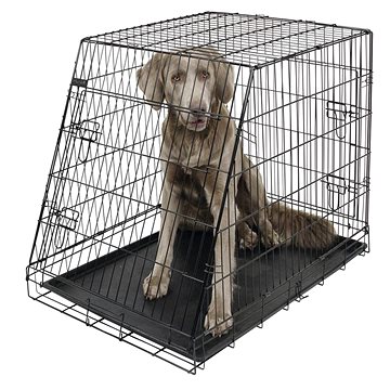 

Kerbl Přepravní box, klec do auta pro psy 75 × 52 × 61 cm, 2 dveře, zkosená
