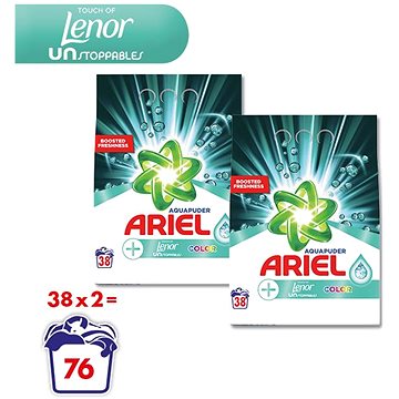 ARIEL Touch of Lenor Unstoppables 2× 2,85 kg (76 praní) - Prací prášek
