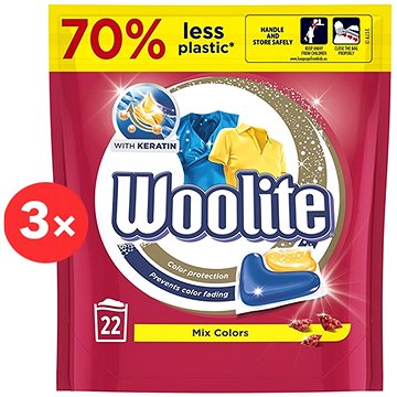 WOOLITE Color s keratinem 66 ks - Kapsle na praní