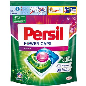 PERSIL prací kapsle Power-Caps Deep Clean Color Doypack 56 praní, 840g - Kapsle na praní