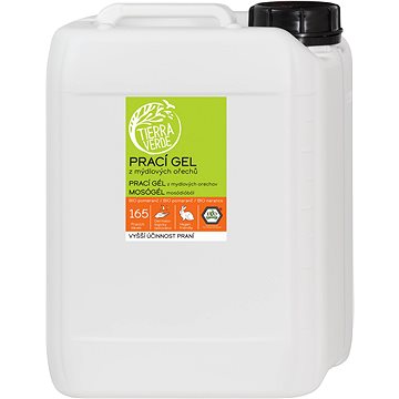 

TIERRA VERDE prací gel z mýdlových ořechů s BIO pomerančovou silicí 5 l (165 praní)