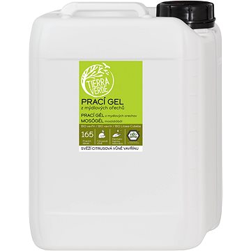 

TIERRA VERDE prací gel z mýdlových ořechů s BIO silicí vavřínu kubébového 5 l (165 praní)