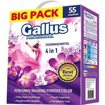 

GALLUS PROFESIONAL Color, 3,05 kg (55 praní)