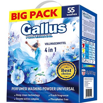 

GALLUS PROFESIONAL Universal 3,0 5kg (55 praní)