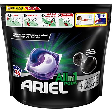 Ariel+ Revita Black 36 ks - Kapsle na praní
