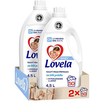

LOVELA Baby tekutý prací přípravek na bílé prádlo 2× 4,5 l (100 praní)