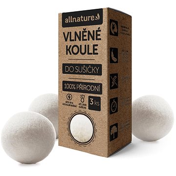 

ALLNATURE Vlněné koule do sušičky 3 ks