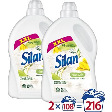 SILAN Naturals Ylang-Ylang & Vetiver 2× 2,7 l (216 praní) - Eko aviváž