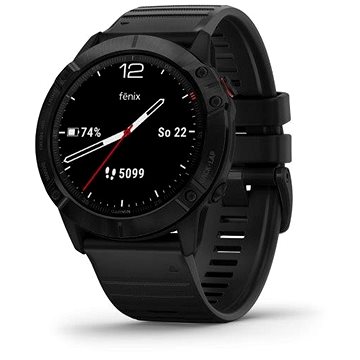 Garmin Fenix 6X Pro Glass Black/Black Band - Chytré hodinky