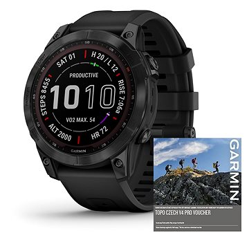 

Garmin Fenix 7 Sapphire Solar Carbon Gray DLC Titanium/Black Band