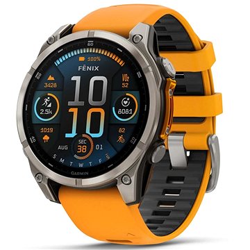 

Garmin Fenix 8 47mm AMOLED Sapphire Titanium Orange/Graphite