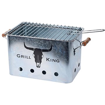 

PROGARDEN Gril přenosný piknikový GRILL KING stříbrná