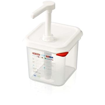 

ARAVEN dávkovací nádoba s pumpou, gn 1/6, 190 mm, 2,6 l