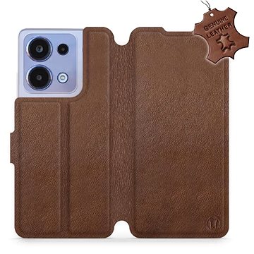

Kožené Mobiwear flip pro Xiaomi Redmi Note 13 4G - Hnědé - L_BRS