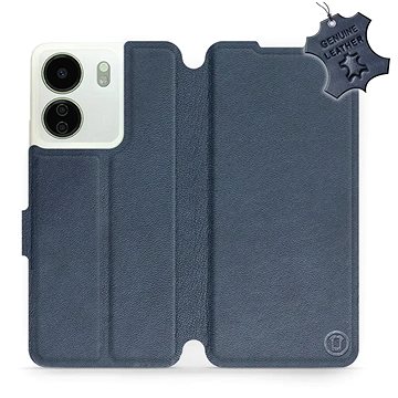 

Kožený Mobiwear flip pro Xiaomi Redmi 13C - Modré - L_NBS