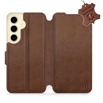 

Kožené Mobiwear flip pro Samsung Galaxy S24 - Hnědé - L_BRS