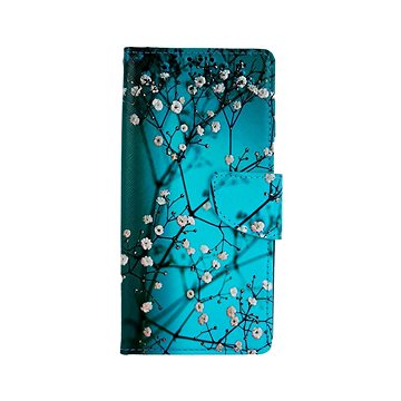 

TopQ Xiaomi Redmi Note 9 Pro knížkový Modrý s květy 50624