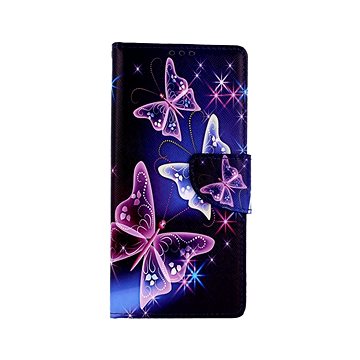 

TopQ Xiaomi Redmi Note 9 Pro knížkový Modrý s motýlky 50622
