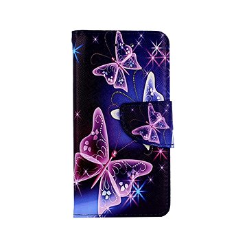 

TopQ iPhone SE 2020 knížkové Modré s motýlky 49751