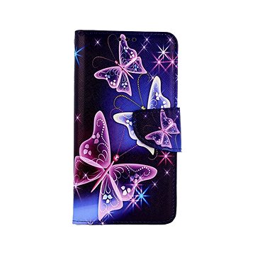 

TopQ iPhone 11 knížkové Modré s motýlky 49776
