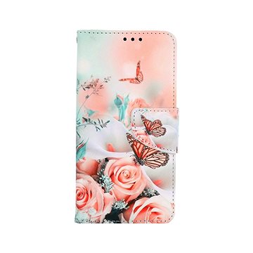 

TopQ iPhone 11 knížkové Růže s motýlem 63786