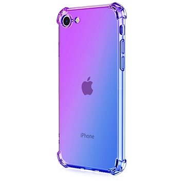 

TopQ iPhone SE 2020 silikon Shock duhový fialovo-modrý 49624