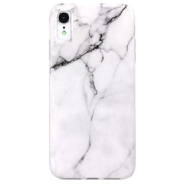 

TopQ iPhone XR silikon Mramor bílý 54075