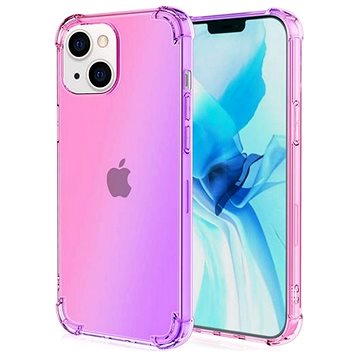 

TopQ iPhone 13 mini silikon Shock duhový růžovo-fialový 65623