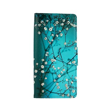 

TopQ Xiaomi Redmi 9A knížkový Modrý s květy 51524