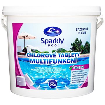 

Sparkly POOL Tablety do bazénu chlorové 5v1 multifunkční 200g 5 kg